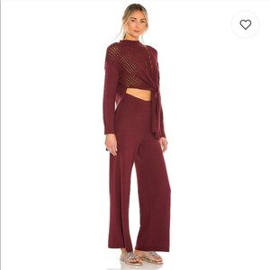SOLD✨FREE PEOPLE Harper Set Pretty Berry Sweater Pants